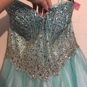 Light blue ball gown